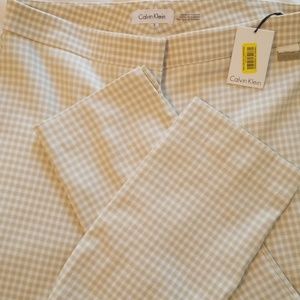 Calvin Klein plaid ankle length pants **NWT**